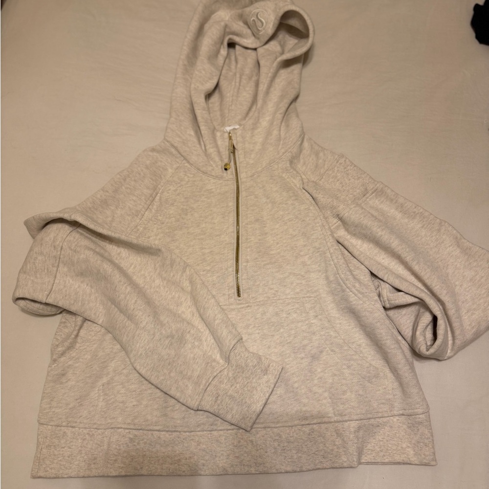 lululemon athletica Light Heather Gray Half-Zip Hoodie